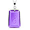 Sterling Silver February/Amethyst CZ Laser Engraved Initial 'A' Birthstone Necklace