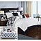 Chic Home 10 Piece Naira Black and White REVERSIBLE Medallion printed PLUSH Hotel Collection Bed In a Bag Comforter Set With sheet set