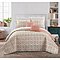 5 Piece Nalla Quilted Flor De Lis Patterned REVERSIBLE Printed Quilt Set, Shams and Decorative Pillows included