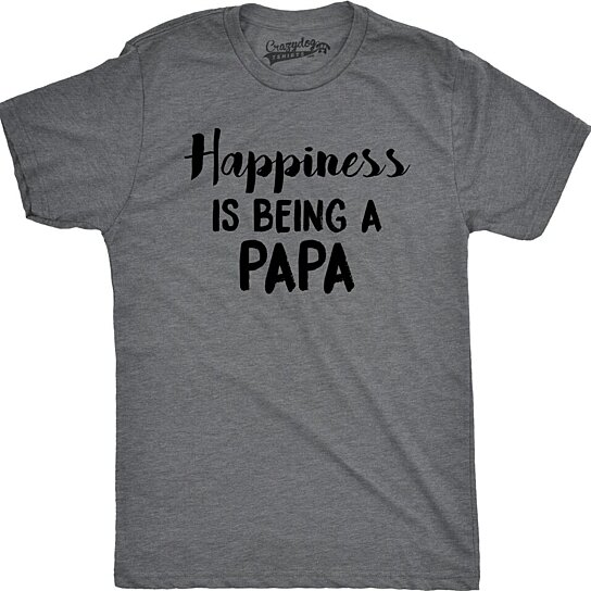Happiness Is Being A Papa Perfect Mens T-Shirt Gift For Grandpa