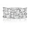 Fancy Emerald Cut Simulated Diamond Ring in 18k White Gold