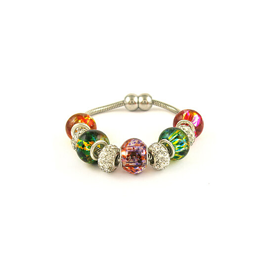 Swarovski Elements Crystal And Murano Bead Charm Bracelets
