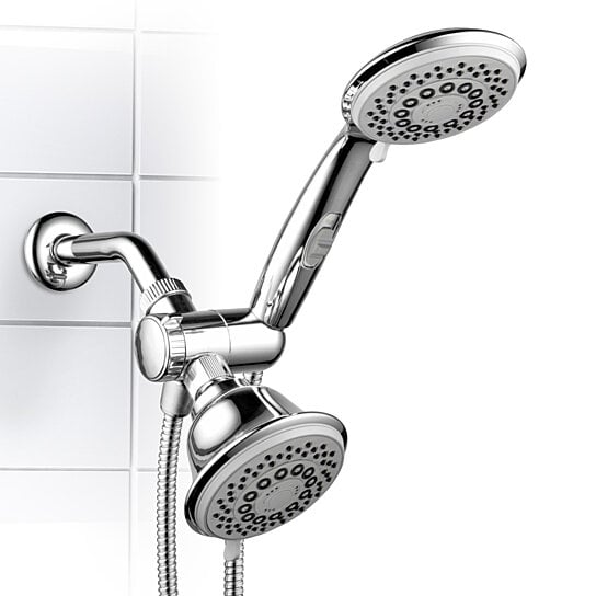 HotelSpa 30 Setting Ultra Luxury Spiral 3 Way Shower Combo with ON/OFF Pause