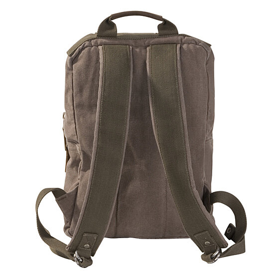 washed canvas backpack