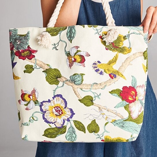 Orchid Radiance Canvas Tote