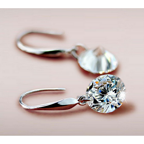 Buy Naked Drill Swarovski Element Crystal Earrings In Various Colors