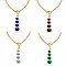 Romantic Four-Tiered Crystal Drop Pendant Necklace