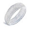 Silver Plated Woven Mesh Silky Chains Bracelet for Women