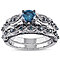 Oceanika Sapphire Crystal Filigree Ring With Band