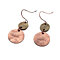 BOGO Hammered Disc Earrings in Silver and Copper Patina Finish