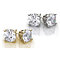Solid 14K White Gold Earrings with Swarovski Elements Crystals (Multiple Sizes)