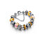 Murano Glass And Crystal Charm Bracelet