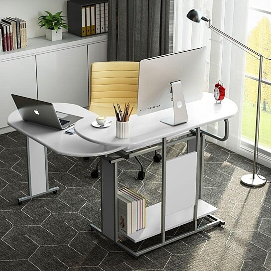 Buy Tribesigns Reversible L Shaped Computer Desk Modern Rotating