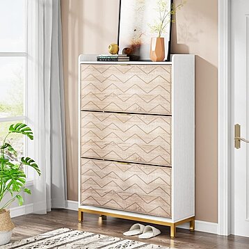 TribeSigns Tribesigns Shoe Cabinet with Flip Doors for Entryway, 2