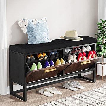 TribeSigns Tribesigns 24 Pair Shoe Storage Cabinet with Flip Door