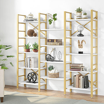 Tribesigns 6-Tier Open Bookcase, 72-Inch Large Tall Bookshelf with Storage Shelves (White)