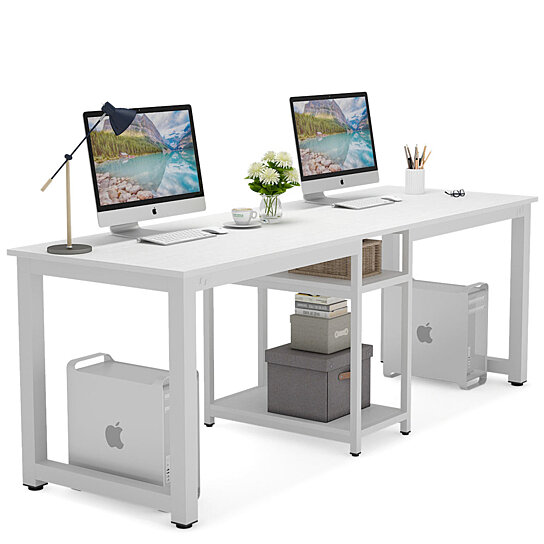 Tribesigns 78.7 inch Double Computer Desk, Extra Long 2 Person Desk  Workstation, Large Office Desk Study Writing Table for Home Office