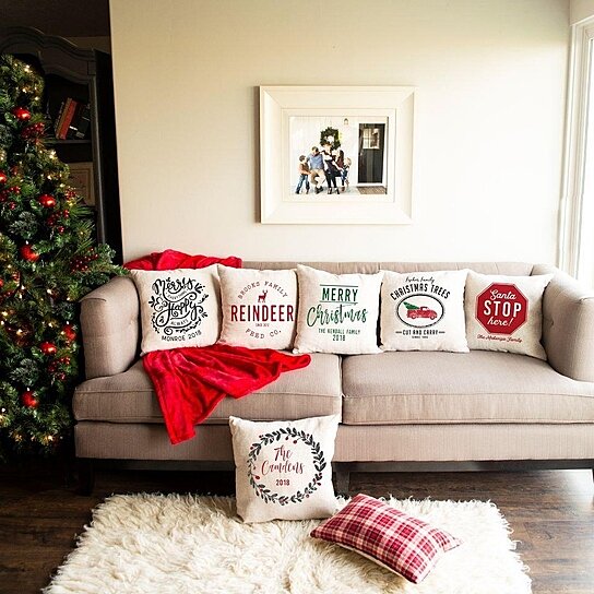 Buy Personalized Christmas Words Throw Pillow (Insert Included) by A Gift  Personalized on Dot & Bo