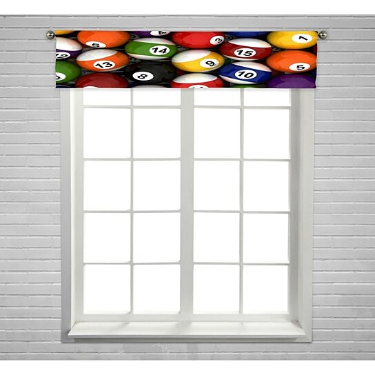 Buy Billiard Balls Window Curtain Valance Rod Pocke By Ann Pekin Pekin On Dot Bo