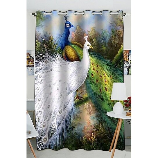 Buy Beautiful Peacock Blackout Curtains Window Treatment Panel Drapes 52 W X 84 H Inches One Piece By Ann Pekin Pekin On Dot Bo