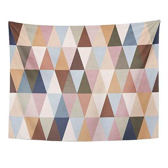 Buy Brown Triangle Geometric Pattern Beige Geometry Harlequin Simple Abstract Argyle Wall Art Hanging Tapestry 60x80 Inch By Ann Pekin Pekin On Dot Bo