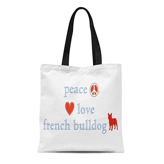 Bulldogs Tote bag Love Peace