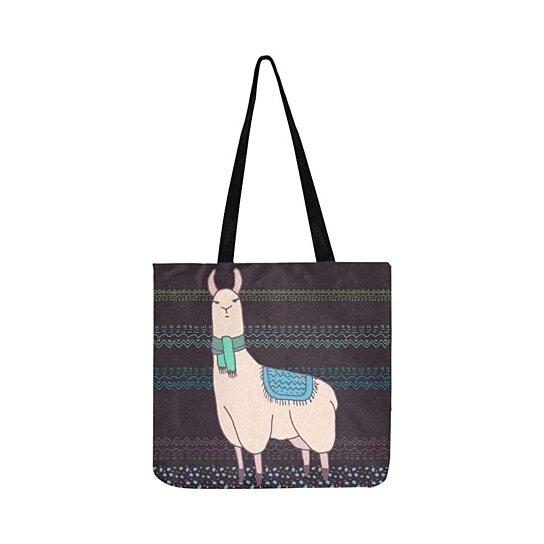 Buy Cute Lama Reusable Grocery Bags Grocery Tote Bag Washable Shopping ...