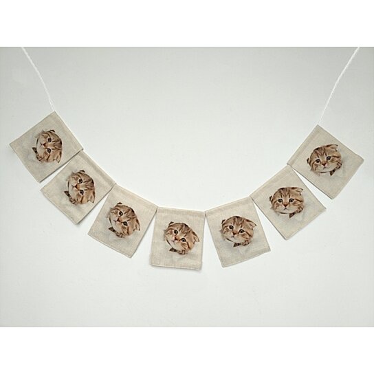 Buy Funny Kitten Animal Cat Looking out Paper Hole Banner Bunting Garland  Flag Sign for Home Family Party Decoration by Ann Pekin Pekin on Dot & Bo