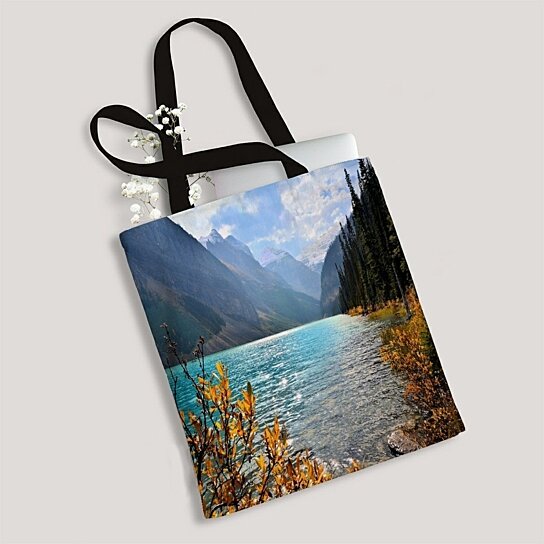 Buy Lake Louise Banff National Park Canada Autumn Colors Canvas Bag Reusable Tote Grocery ...