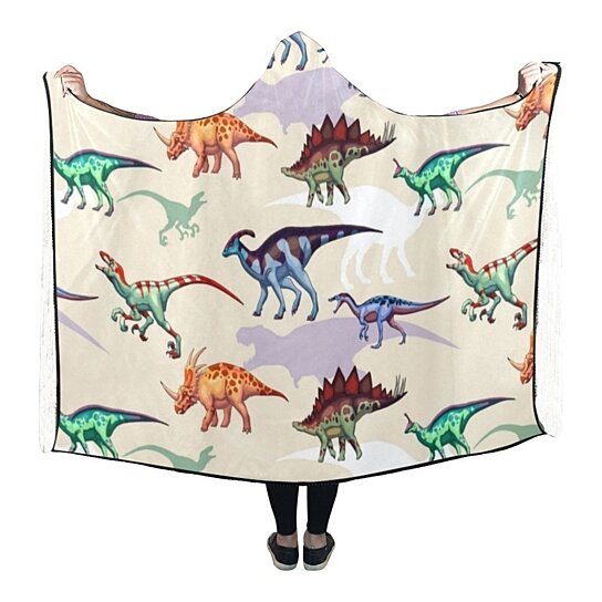 Buy Pattern With Dinosaur Hooded Blanket Wearable Blanket Comfortable