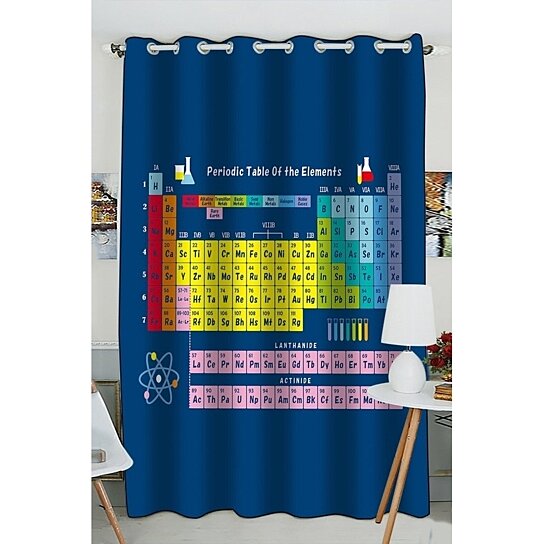 Buy Periodic Table Of Chemical Elements Blackout Curtains Window Treatment Panel Drapes 52 W X 84 H Inches One Piece By Ann Pekin Pekin On Dot Bo