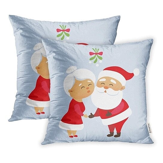 santa and mrs claus pillows