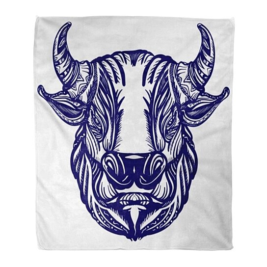 Buy Throw Blanket 58x80 Inch Red Bull Tattoo Design Big Furious Symbol Of Power Aggression Angry Blanket For Couch Sofa Bed By Ann Pekin Pekin On Opensky