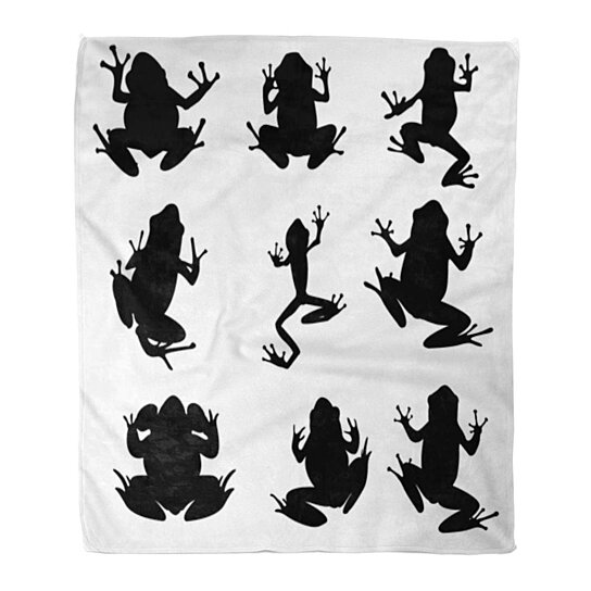 Pastel Green Multicolor 50 x 60 Happy Amphibian Animal in Nursery Cartoon Style on a Branch in Jungle Ambesonne Frogs Soft Flannel Fleece Throw Blanket Cozy Plush for Indoor and Outdoor Use