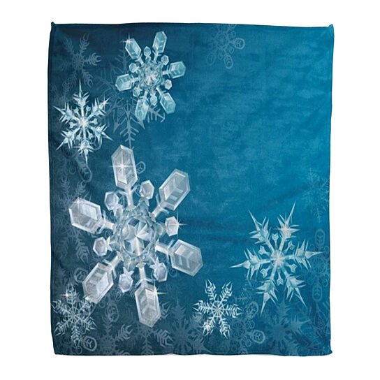 blue snowflake blanket