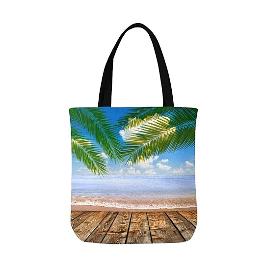 Tropical Green Washable Tote Shopping Bag