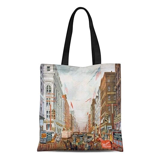 Buy Canvas Bag Resuable Tote Grocery Shopping Bags Broadway in New York City York&#39;s Dry Goods ...