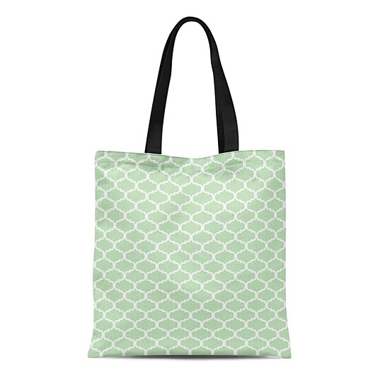 mint green tote bag