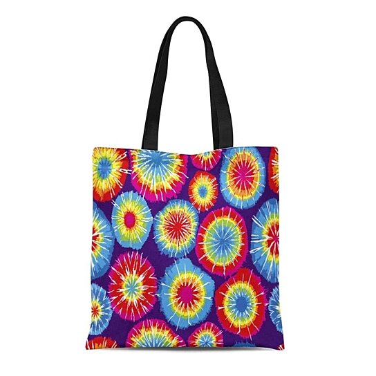 tie dye reusable grocery bag