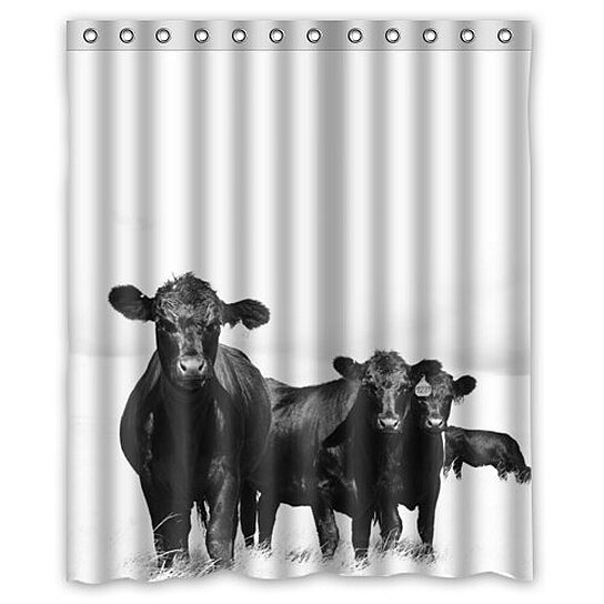 Buy Cattle Family On The Grass Waterproof Bathroom Fabric Shower