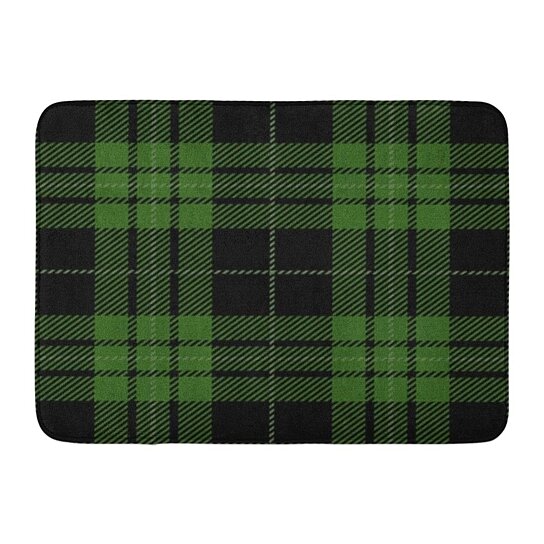 Buy Clan Abstract Black and Green Tartan Plaid Scottish Pattern ...