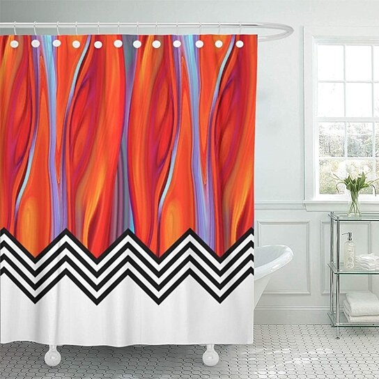 red white and blue bathroom decor