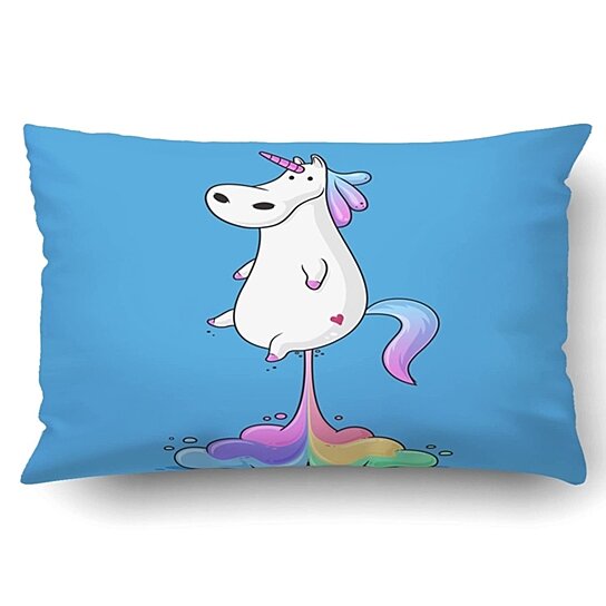 cute fat unicorn cartoon