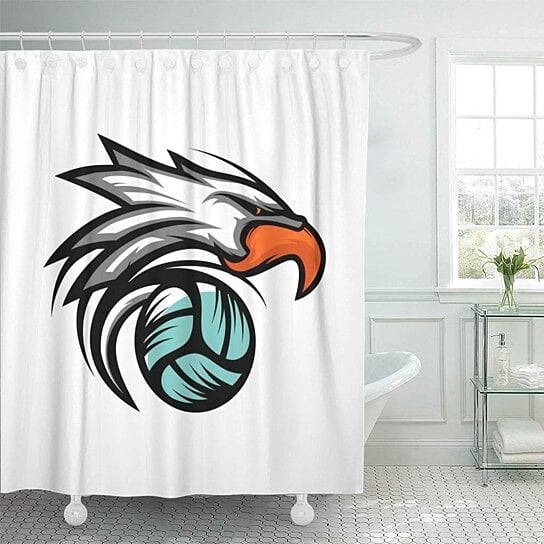 Buy Eagle Volley Ball Beak Bird Black Graphic Hawk ...