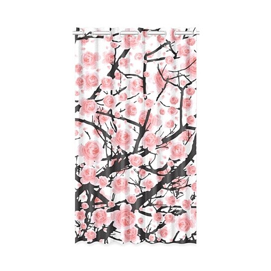 Buy Full Bloom Cherry Blossom Tree Window Curtain Living Room Bedroom Window Drapes 52x84 Inch By Wallis Flora On Opensky