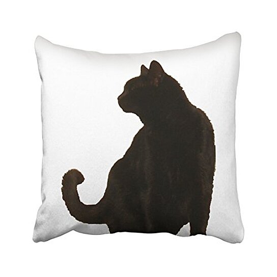 cat silhouette pillow