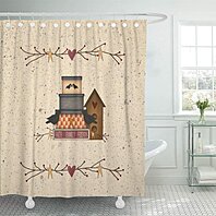 Buy Heart Primitive Faith Family Friends Country Pip Berry Birdhouse Bathroom Decor Bath Shower Curtain 60x72 Inch By Wallis Flora On Dot Bo