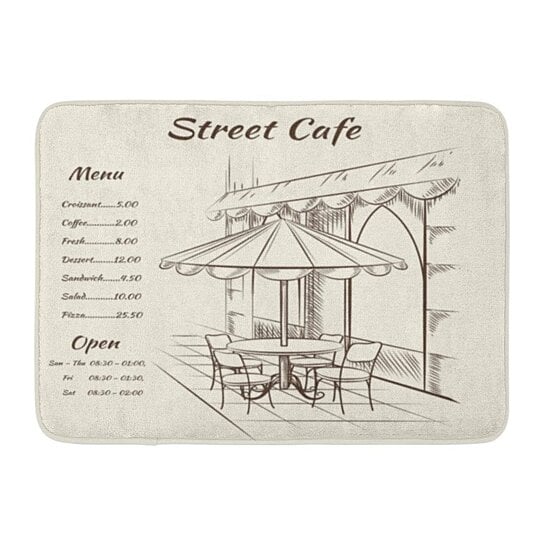 outdoor cafe sketch