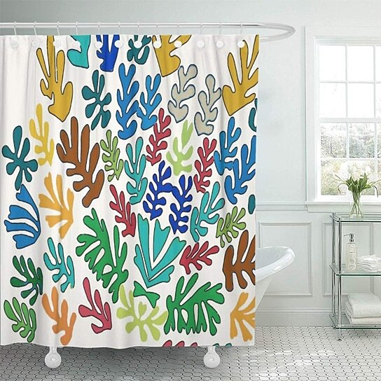 Buy Matisse Abstract Leaves Bathroom Decor Bath Shower Curtain 66x72 Inch By Wallis Flora On Opensky