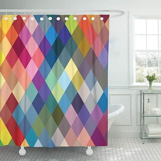 rainbow bathroom decor